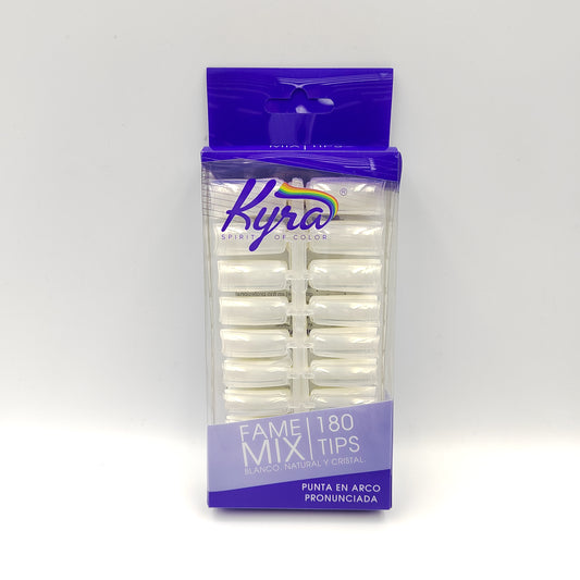 Tips Mix 180 pzs (white, cristal, natural)